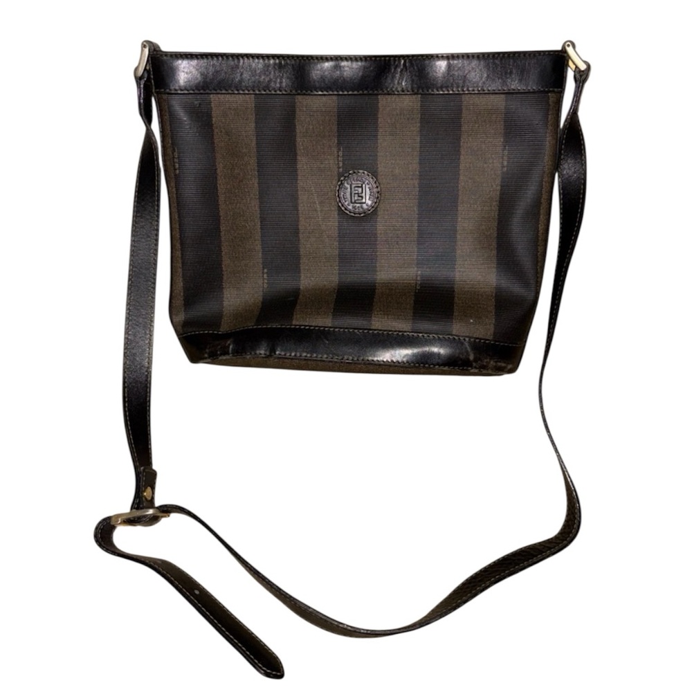 Vintage Fendi Roma Crossbody Bag - Brown